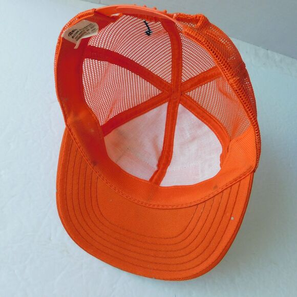 Deadhorse, Alaska Trucker Mesh Snapback Baseball Hat Cap Vintage 70s Orange USA - Picture 6 of 12